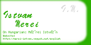 istvan merei business card